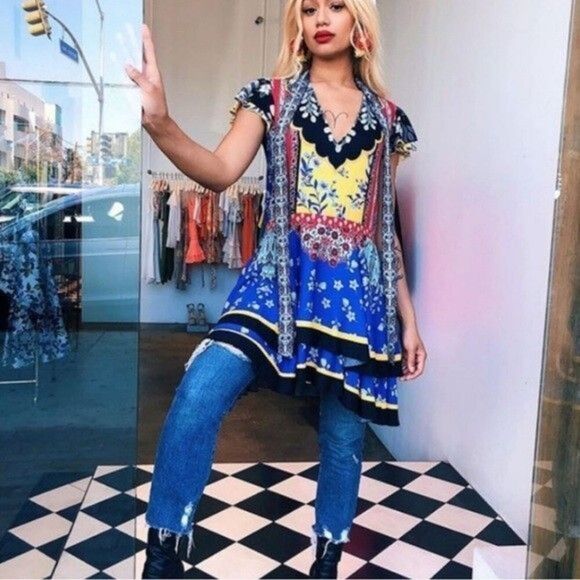 Alice + Olivia Palace Daffodil Floral Mixed Print Dress Womens  Size Large - Picture 2 of 6